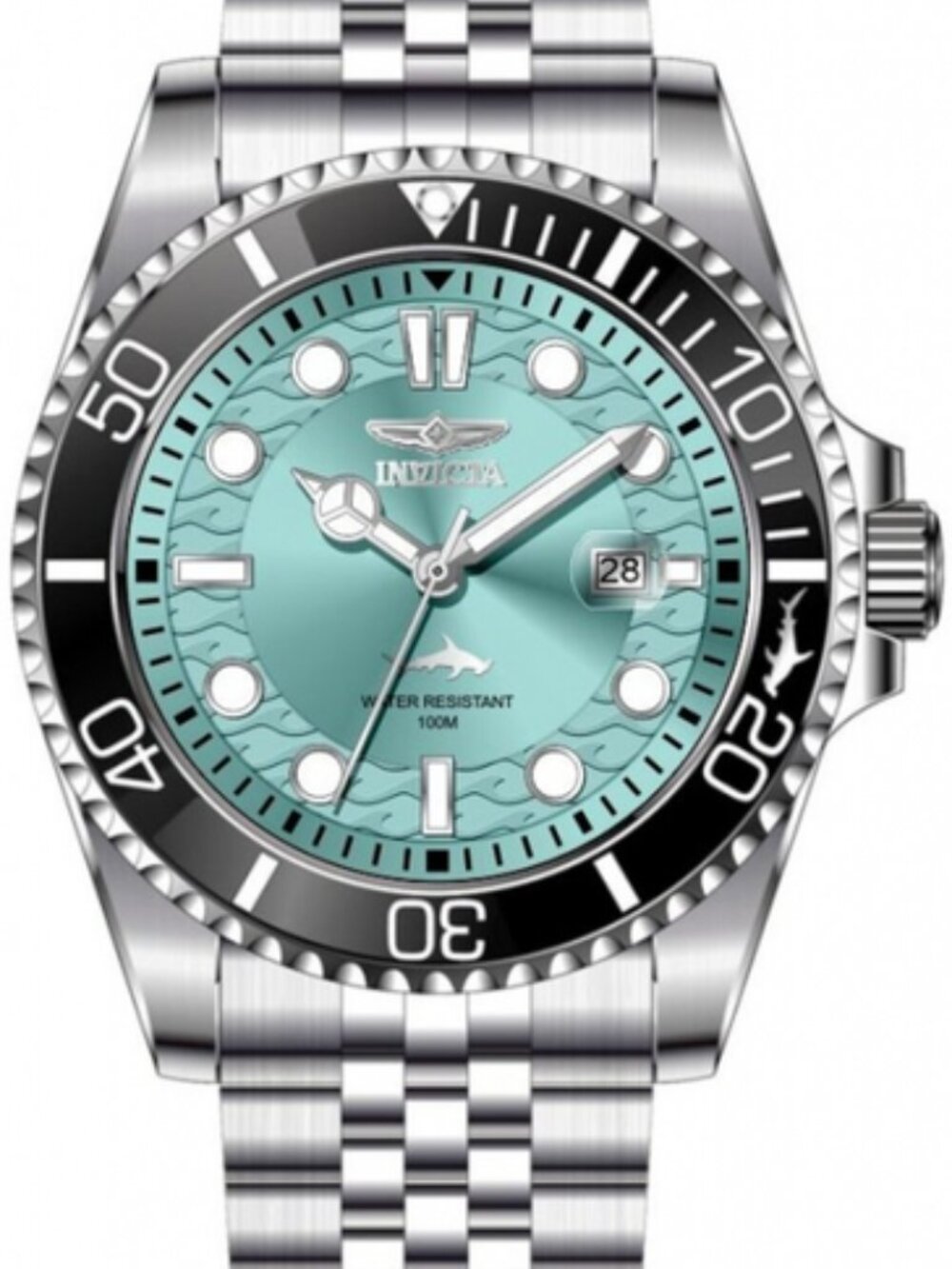 Invicta Pro Diver Tiffany Blue/Black 43mm Quartz Watch 50804 NWT
